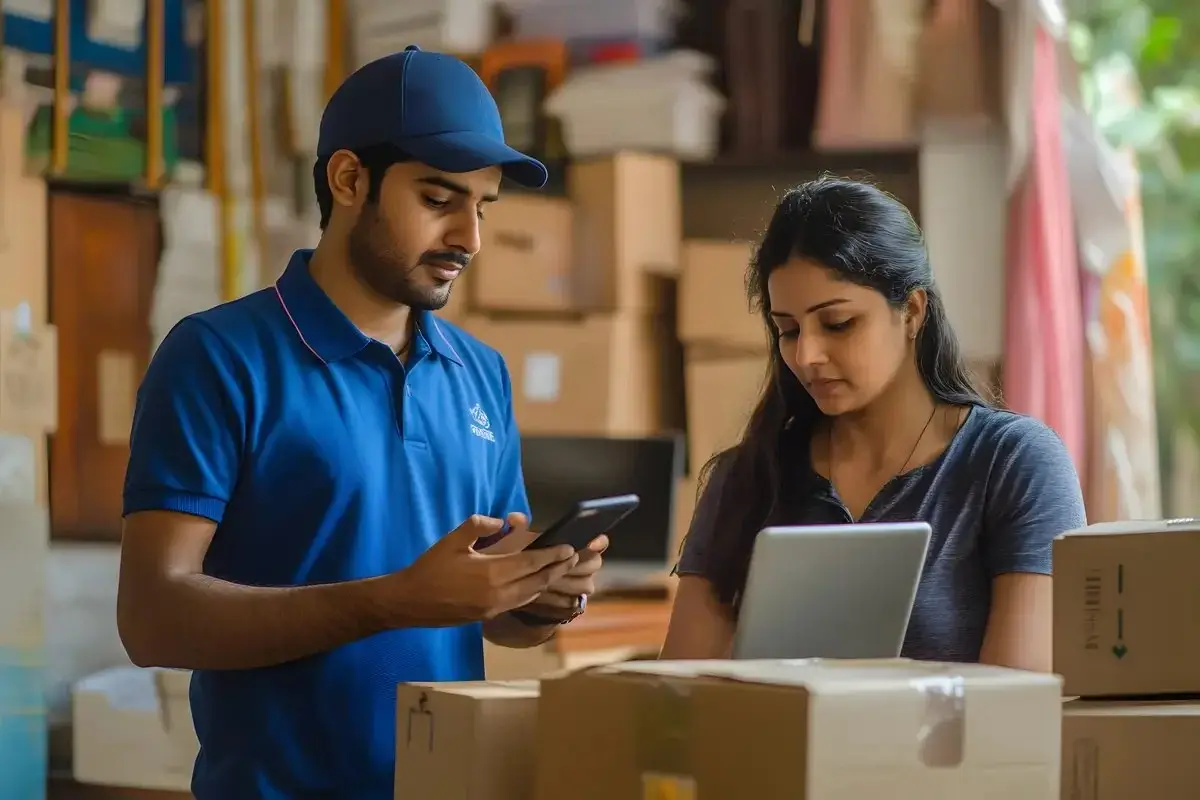 Best courier service for ecommerce in Bangladesh: ৩টি সেরা বাছাই 4 একজন উদ্যোক্তা ই-কমার্স ডেলিভারি সংক্রান্ত সমস্যা সমাধানের জন্য ল্যাপটপে কাজ করছেন।