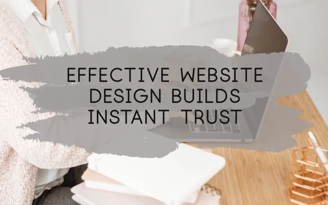 How a Well-Designed Website Builds Trust With Customers 5 একটি পরিচ্ছন্ন ডেস্কে ল্যাপটপ এবং গাইড যা জিজ্ঞাসিত প্রশ্নাবলীর উত্তর দেয়।