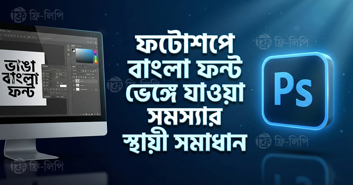 ফটোশপে বাংলা ফন্ট ভেঙে যাওয়ার স্থায়ী সমাধান