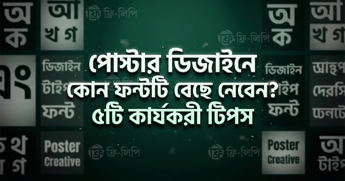 Poster design font selection tips in Bengali