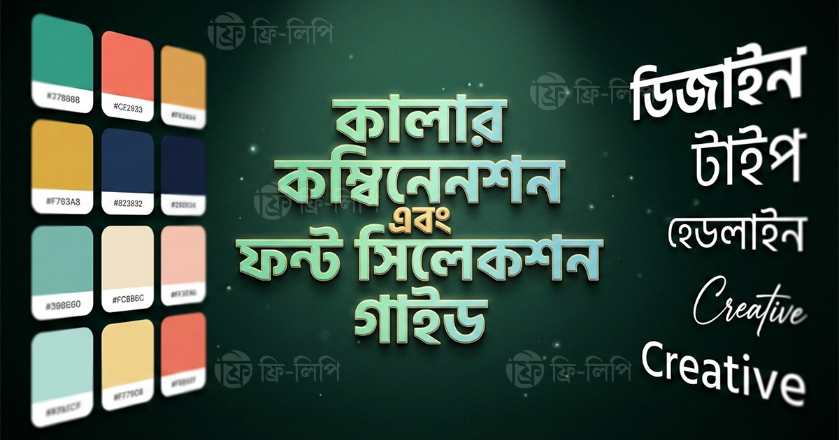 Color combination and font selection guide for graphic design